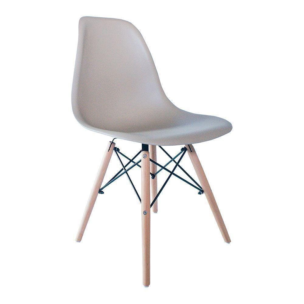 Cadeira Eiffel Charles Eames Base Madeira Nude D`Rossi