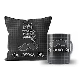 Presente Dia Dos Pais Kit Almofada + Caneca Personalizada