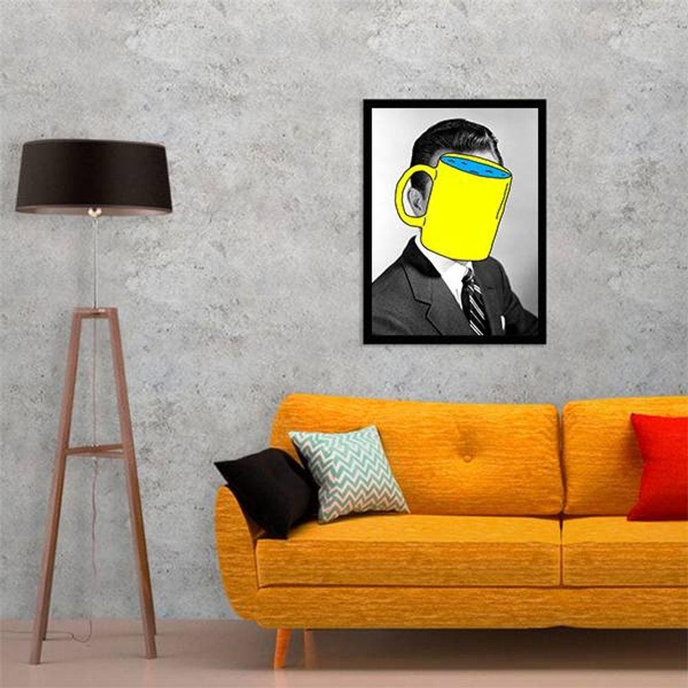 Quadro Decorativo Só Penso em Café