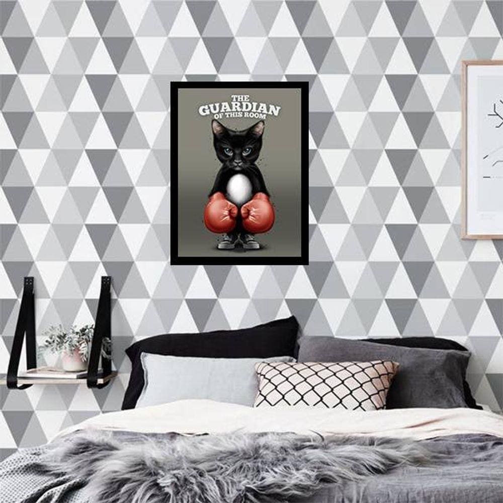 Quadro Decorativo Gato The Guardian