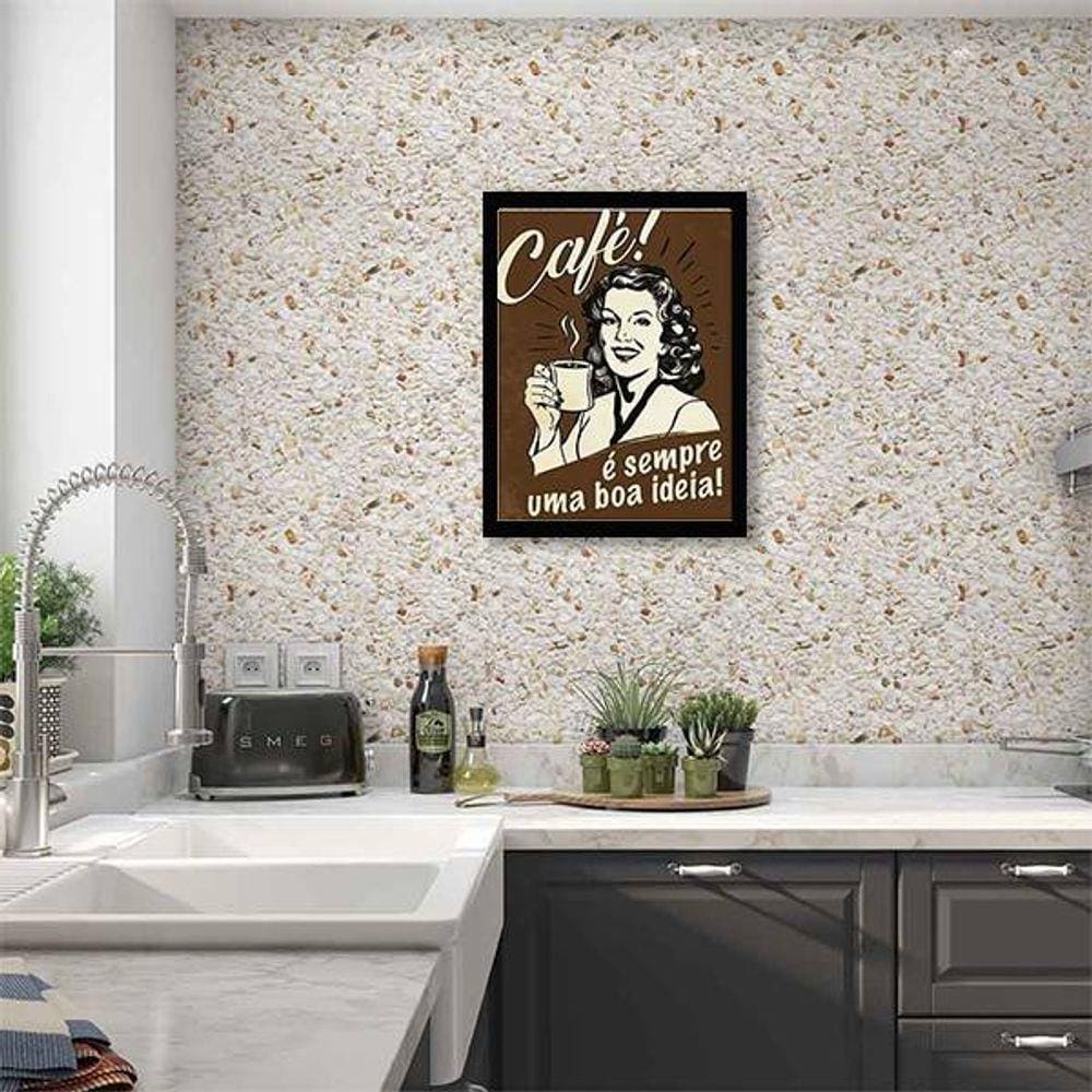 Quadro Decorativo Retrô Café