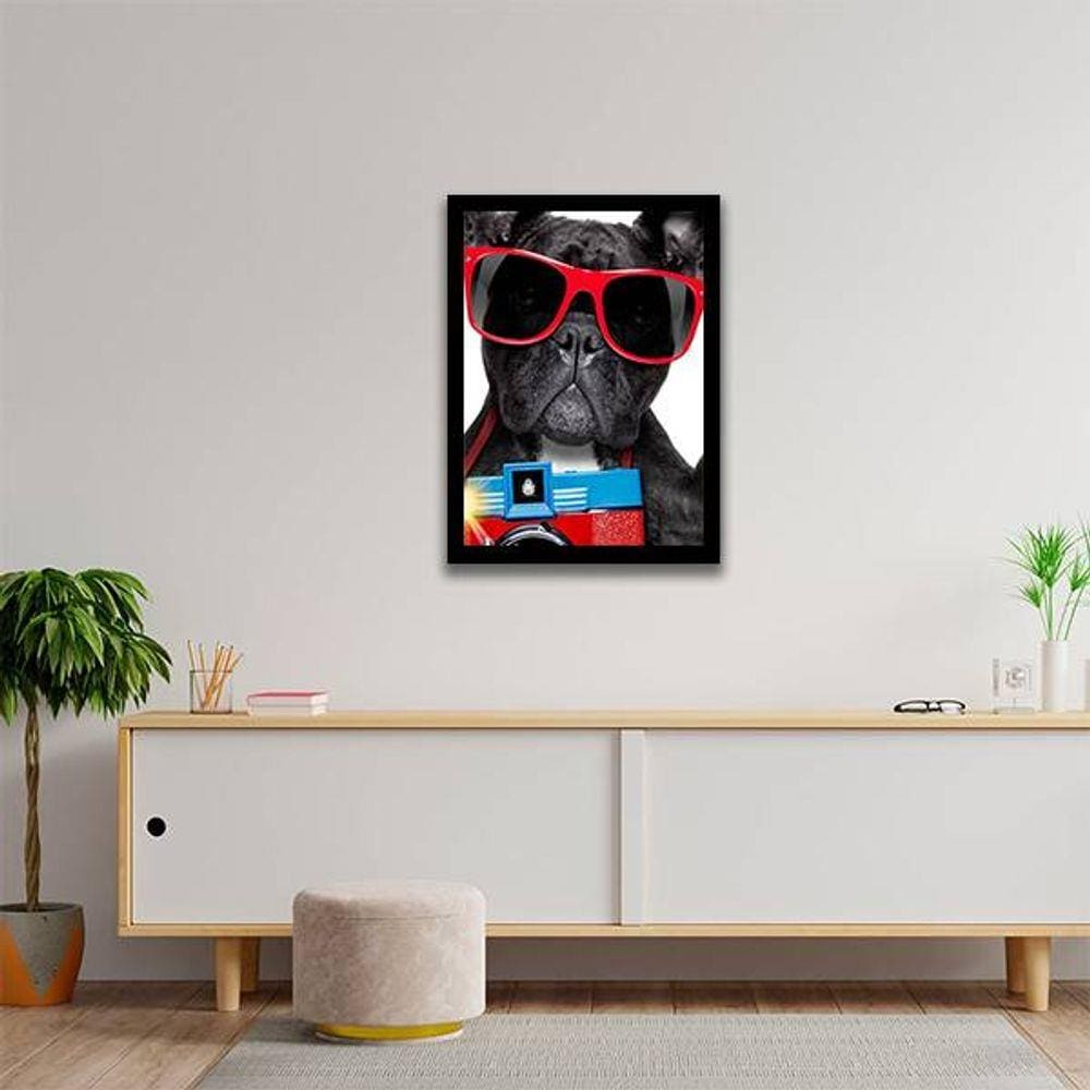 Quadro Decorativo Bulldog Francês Férias