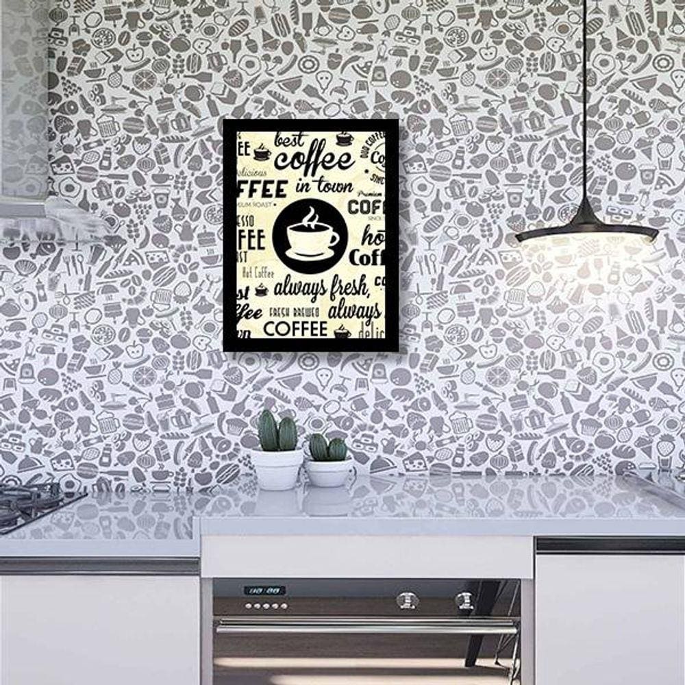 Quadro Decorativo Café Palavras
