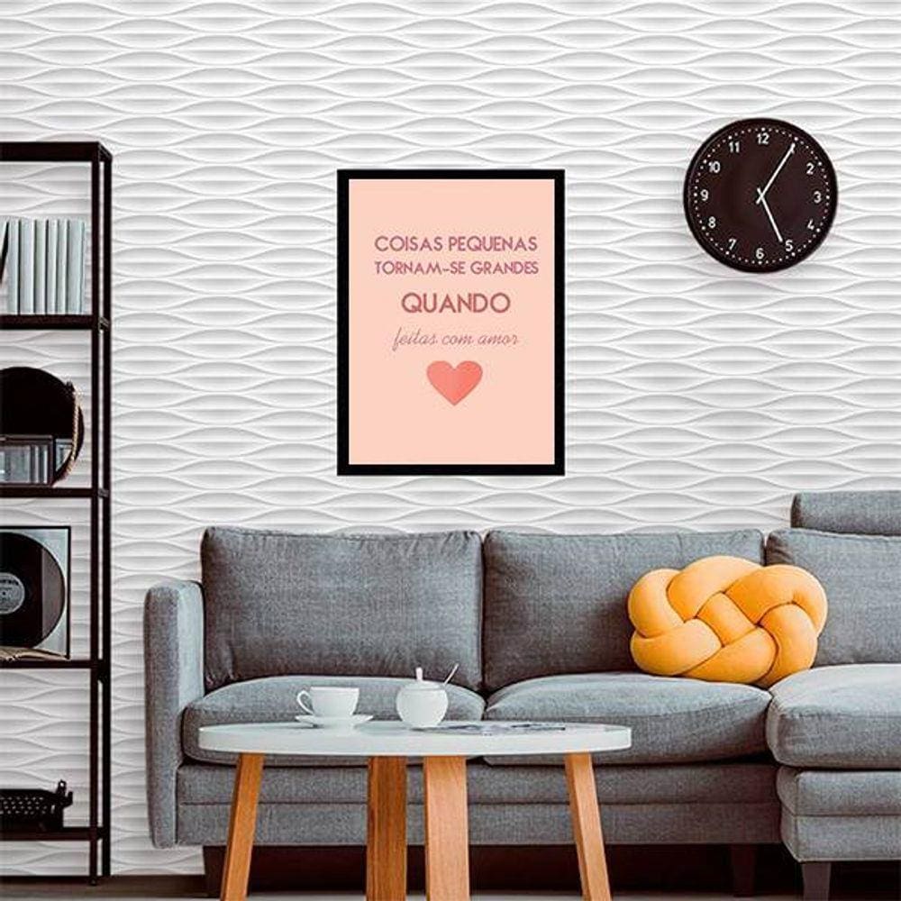 Quadro Decorativo Coisas Pequenas Feitas Com Amor