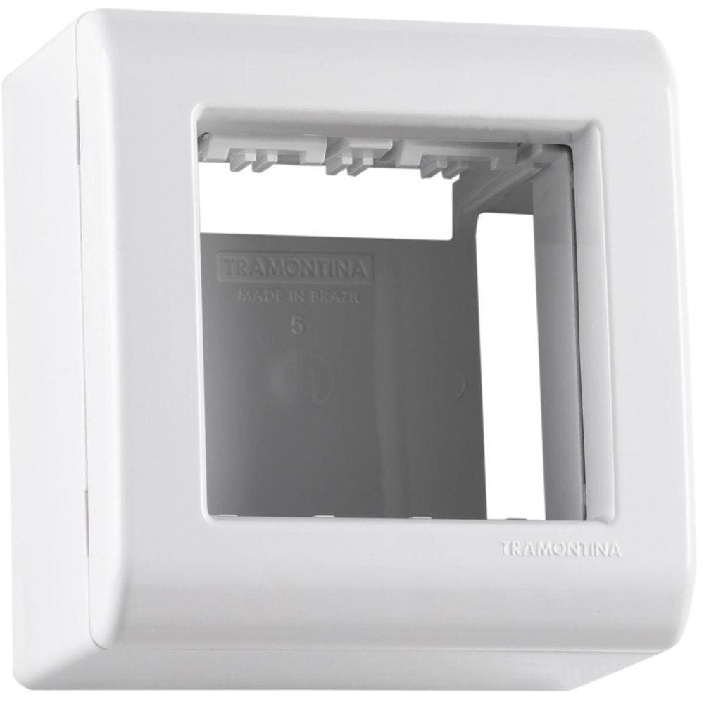Caixa De Sobrepor 2 Postos Tramontina Lizflex Branca