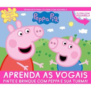 Peppa Pig - Prancheta para Colorir com Aquarela