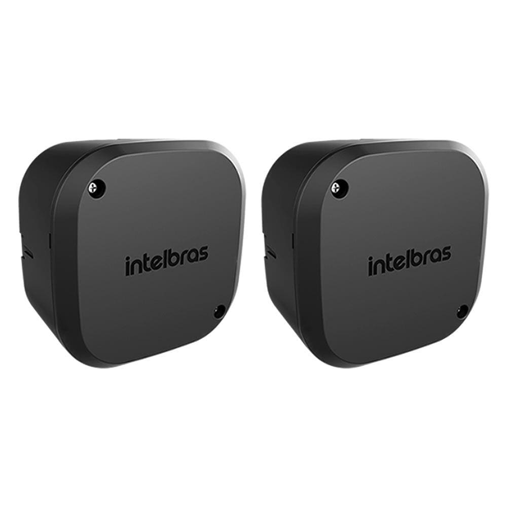 Kit 2 Caixas de Passagem Plástica Câmeras Bullet/Dome Interno VBOX 1100 Black Intelbras