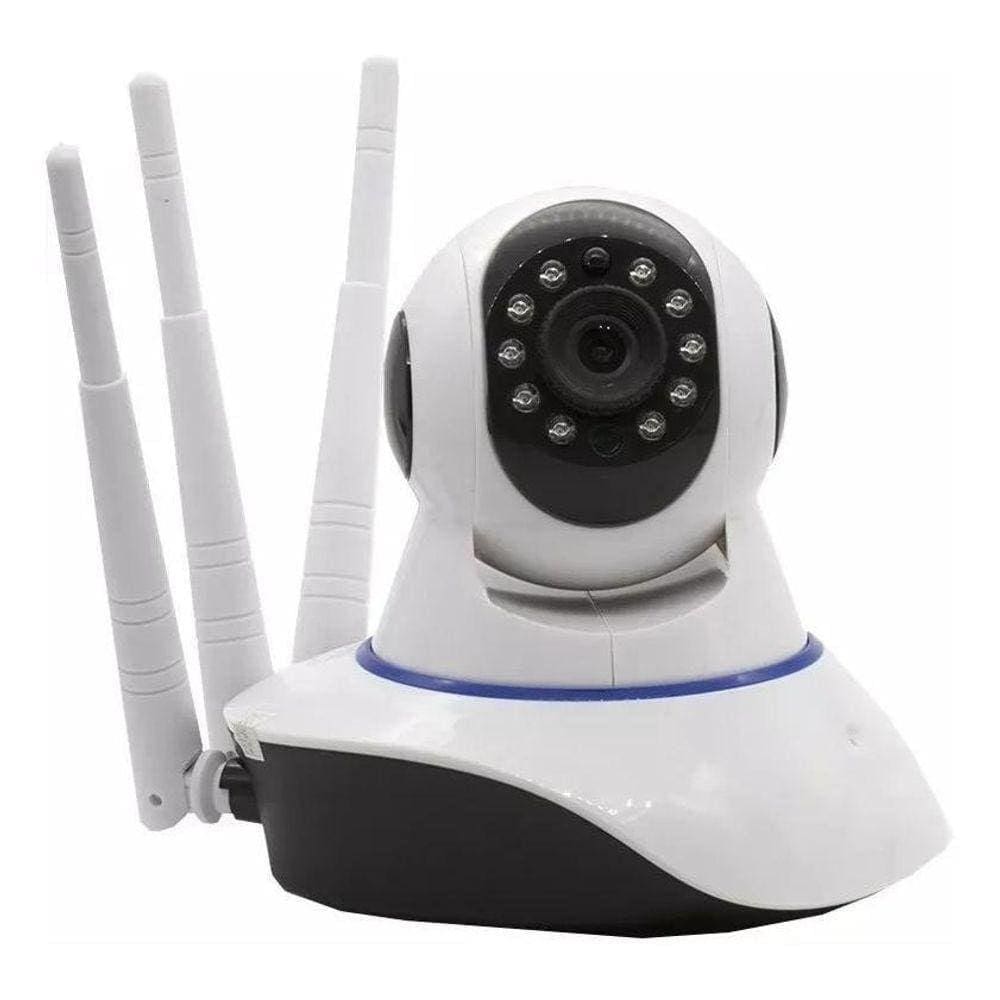 Câmera Ip 3 Antenas Wifi Visão Noturna Baba Eletrônica 1080P