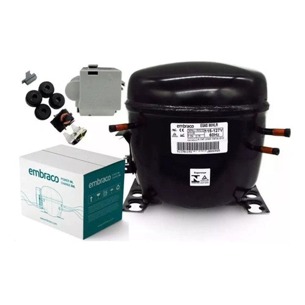 Motor Compressor Embraco 1/4+ 220v Geladeira Freezer Gasr134