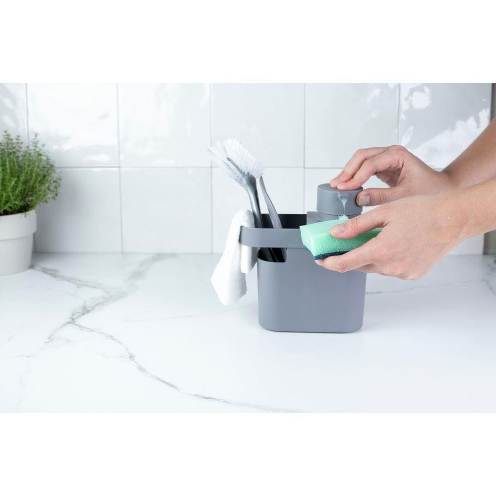 Dispenser de Detergente e Organizador Cinza