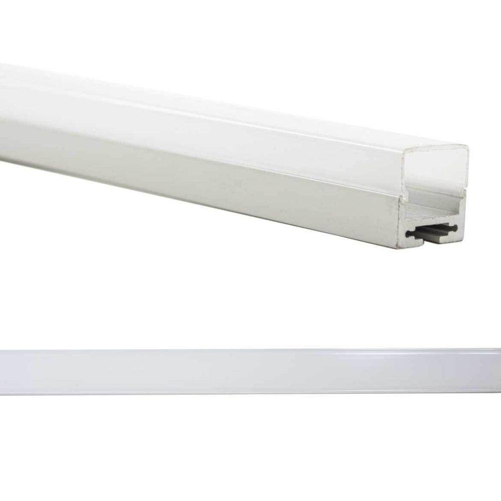 1 metro de Perfil Branco Embutir em Alumínio 36mm P/ Fita Led St1096