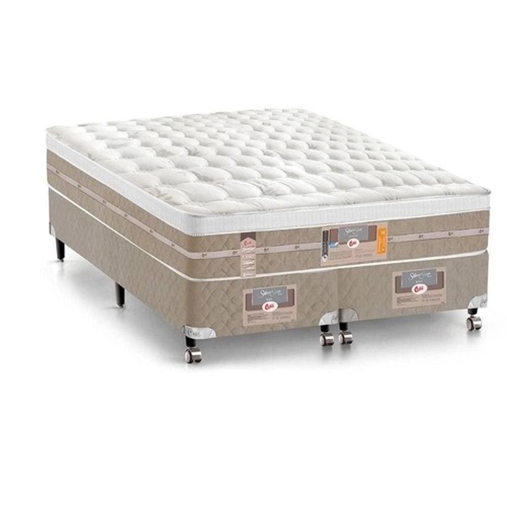 Base Box + Colchão King Castor Pocket Silver Star Air One Face 72x193x203