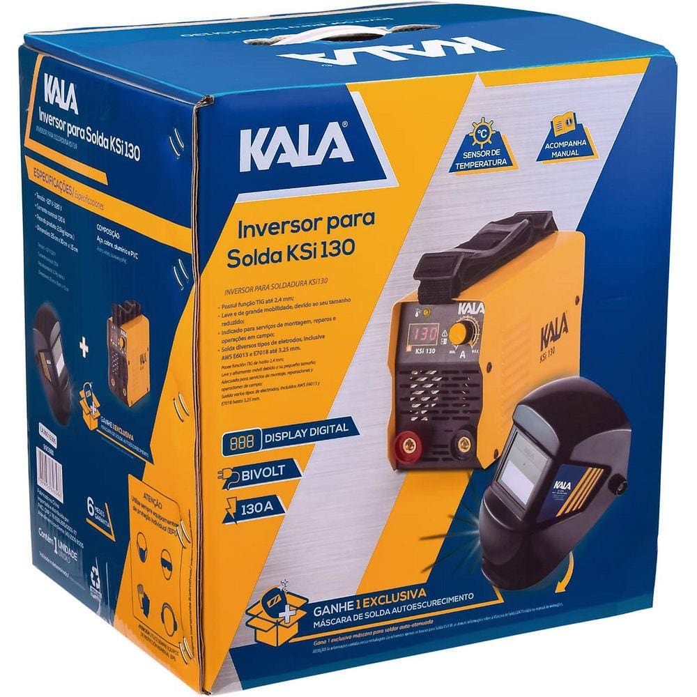 Kit Inversora de Solda Digital KSI 130A Bivolt Kala