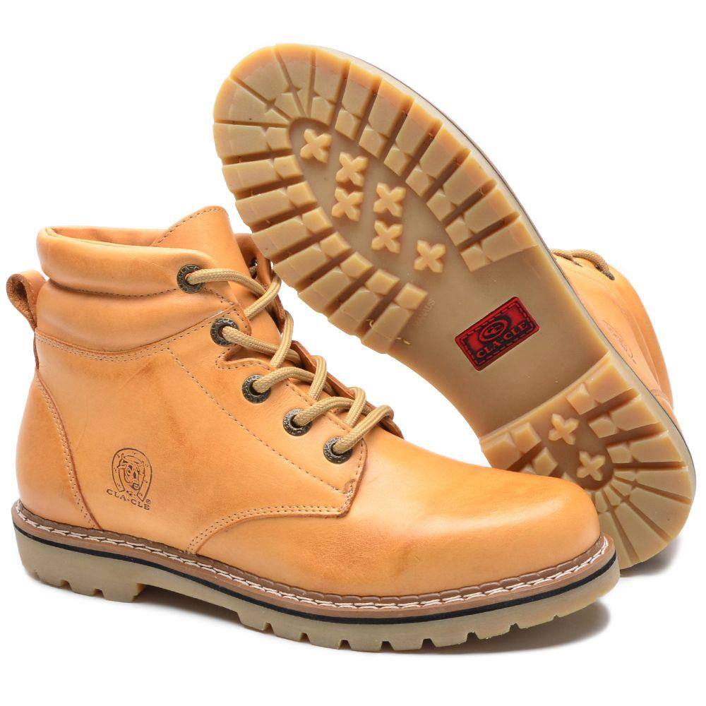 Bota Coturno Caterpillar Adventure Couro Legítimo + Palmilhas Gel. Unissex.  (34, Amarelo) : : Moda