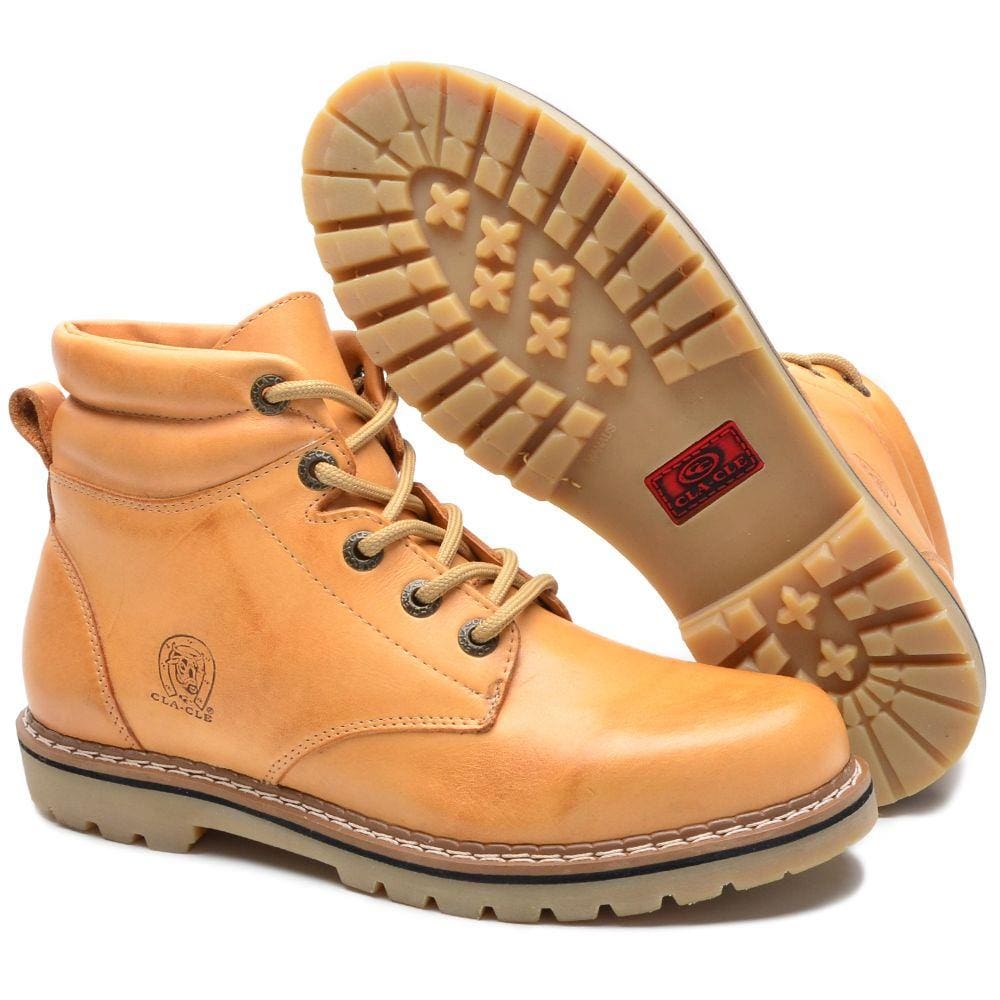 Bota Coturno Adventure Caterpillar Couro Nobuck Legitimo 100% Natural  (Marrom, 38)