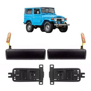 Kit Par Maçaneta Interna Externa Porta Toyota Bandeirante