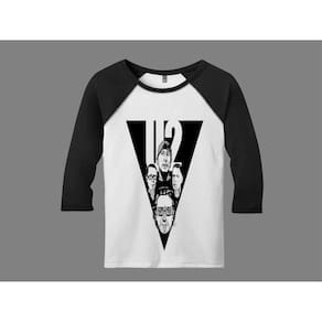 Camiseta Raglan Manga 3/4 Masculina U2 Bono