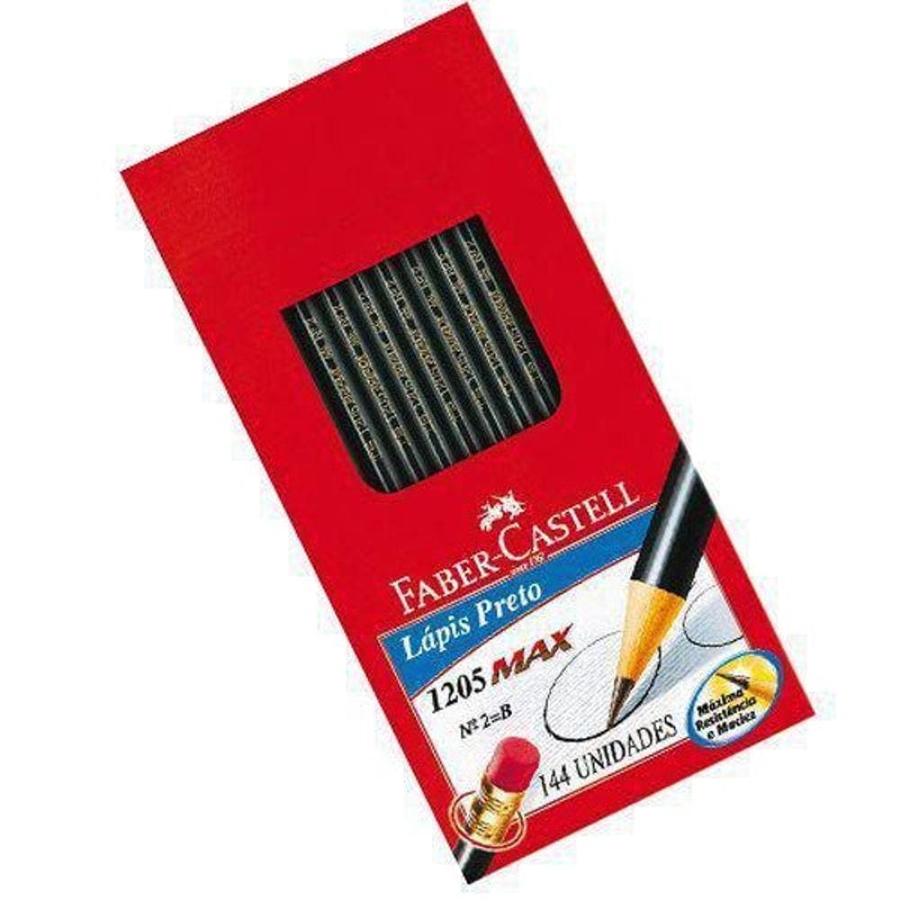 Lápis Grafite Faber-Castell 1205 Max N2 Com Borracha 144Un