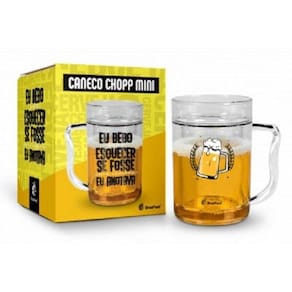 Caneca Gel Cerveja 200Ml - Eu Bebo Para Esquecer - Brasfoot