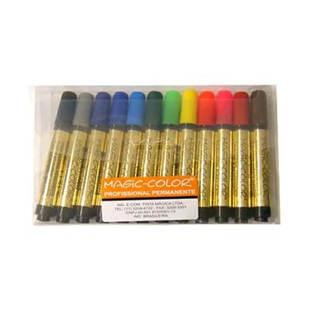 Marcador Magic-Color Gold Estojo Com 12 Cores Básicas Magic