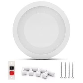 BASE ARANDELA DE TETO DE METAL PARA ALTO FALANTE 6" GESSO - 1 PEÇA
