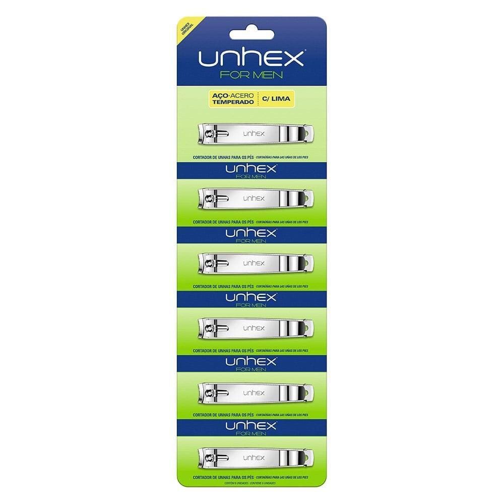 Cortador de Unha p/ Pés Cartela com 6 un. - Unhex