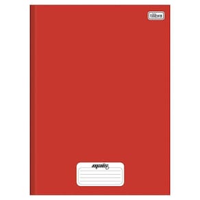 Caderno Costurado 1/4 Tilibra Capa Dura Mais+ Vermelho 48 Folhas Embalagem com 15 Unidades