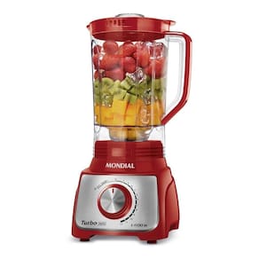 Liquidificador Mondial L-1100RI 3L, 12 Velocidades+Pulsar, 1100W, Vermelho/Inox