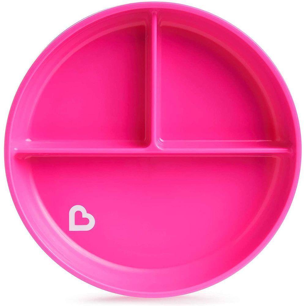 Prato Com Ventosa Para Alimentação Do Bebê Rosa Munchkin