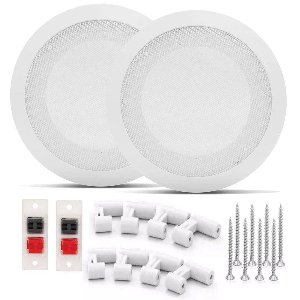 PAR BASE ARANDELA DE TETO DE METAL PARA ALTO FALANTE 6” GESSO