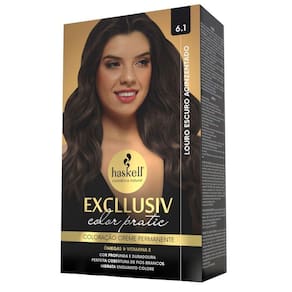 Kit Tintura Haskell Excllusiv Color Pratic Louro Escuro Acinzentado 6.1