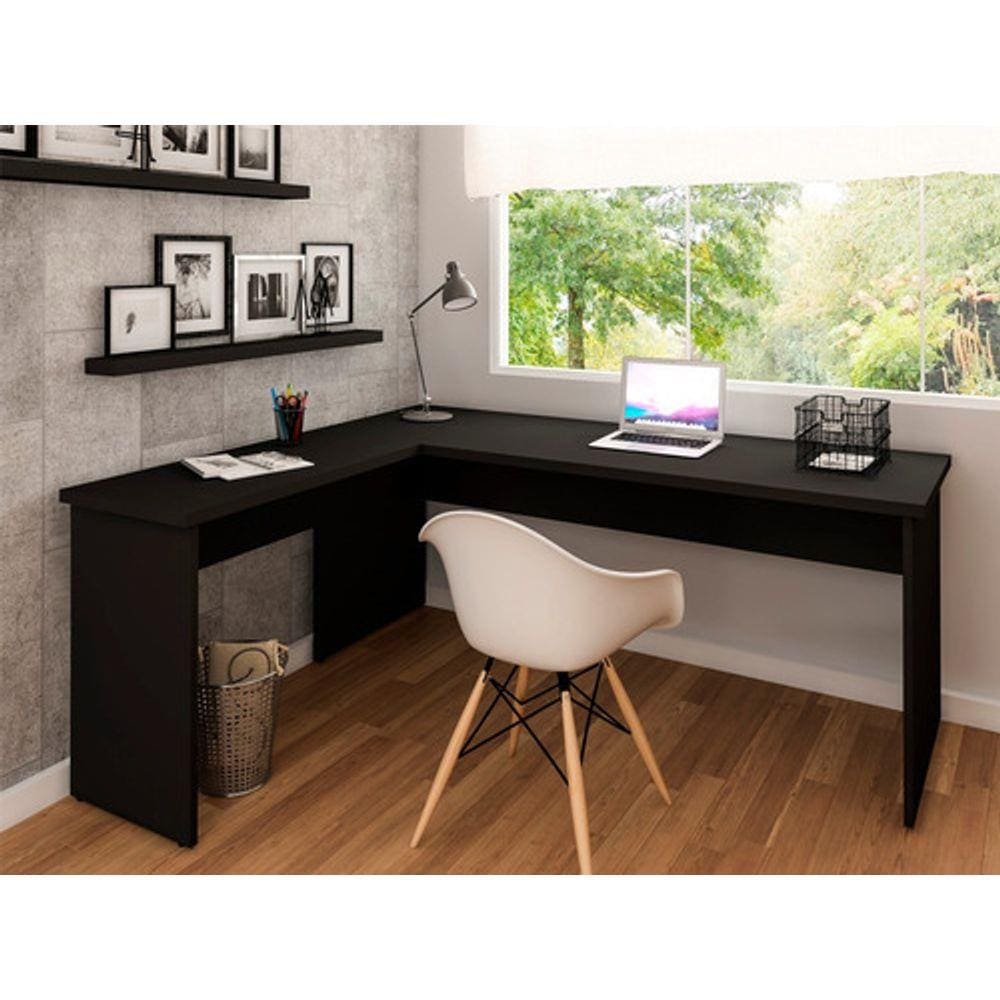 Mesa De Canto Em L Para Escritório 1.20x1.50 Tampo 30mm NetMobil