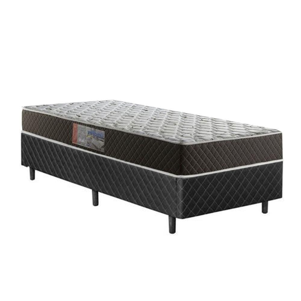 Cama Box Solteiro Colchão Mola Ensacada Acolchões + Box Poliéster 60x88x188