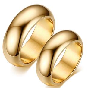 Par Alianças Anéis Clássicas 7mm Banhado A Ouro 18k