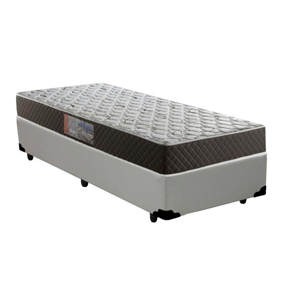 Cama Box Solteiro Colchão Mola Ensacada Acolchões + Box Sintético 60x88x188