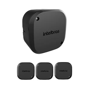Kit 4 Caixas de Passagem Plástica Câmeras Bullet/Dome Externo VBOX 1100 E BLACK Intelbras
