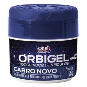 Orbi Gel Odorizador De Veiculos Carro Novo 55g - Embalagem com 24 Unidades