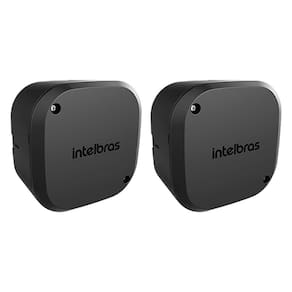 Kit 2 Caixas de Passagem Plástica Câmeras Bullet/Dome Externo VBOX 1100 E BLACK Intelbras
