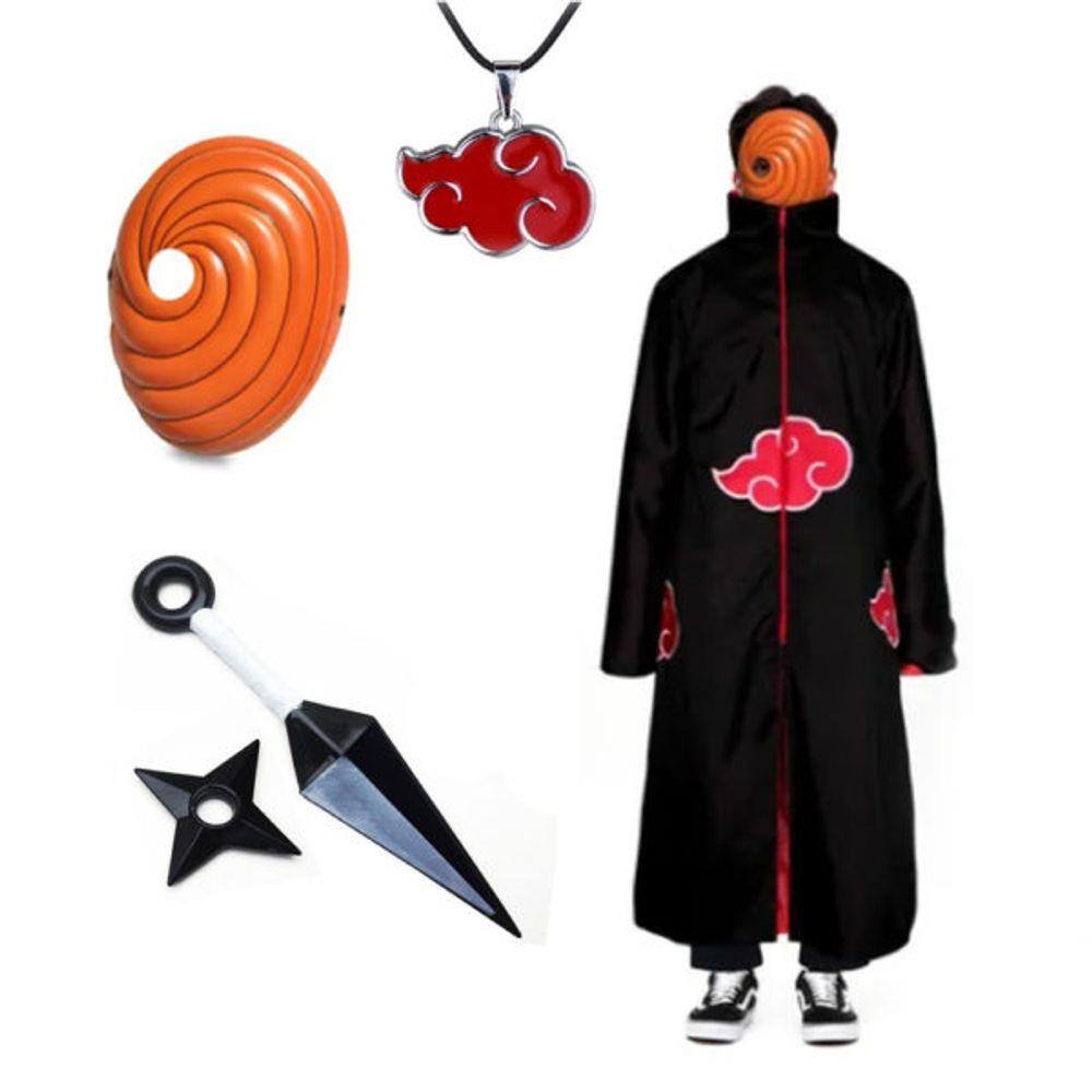 Kit Tobi Akatsuki Manto Akatsuki Mascara Tobi Kunai Naruto | Ponto