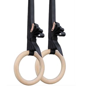 Kit Argolas de Suspensão Olímpicas Madeira para Crossfit e Ginástica GT792