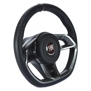 Volante Esportivo GTI p/ Uno, Elba, Fiorino c/ Cubo Grafite