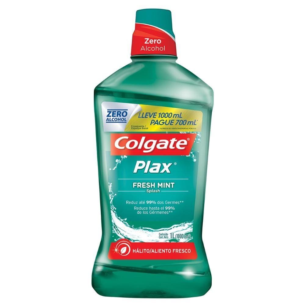 Enxaguante Bucal Colgate Plax Fresh Mint Leve 1L Pague 700ml