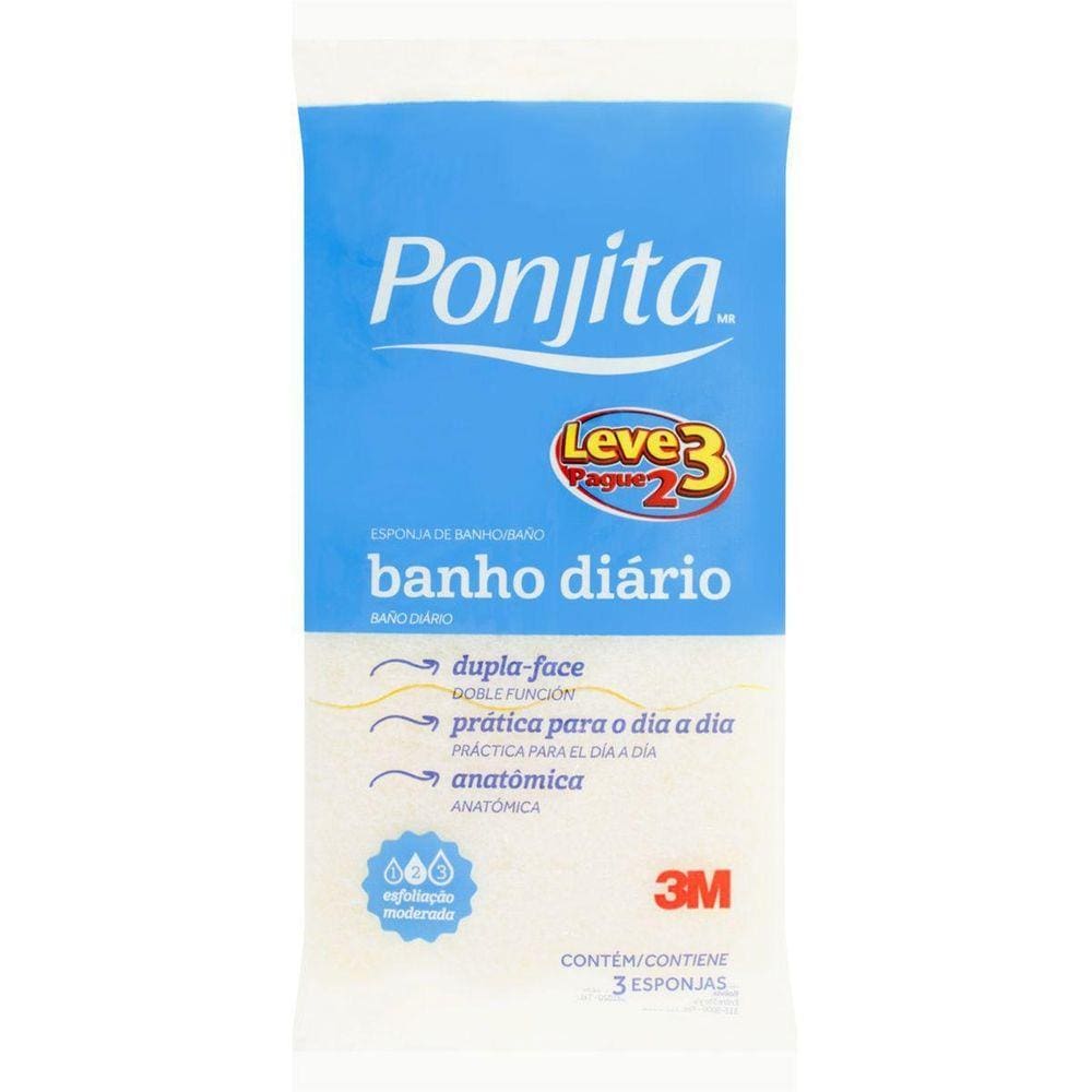 Esponja Para Banho Ponjita Amarela L3P2