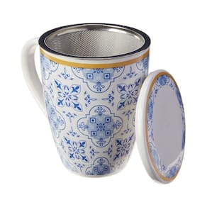 Caneca porcelana 310 ml Super White Liboa c/ tampa e filtro 2278 - Lyor