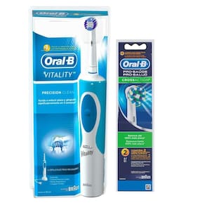 Kit Escova Elétrica Oral-B Vitality D12 220V + Refil Cross Action com 2 unidades