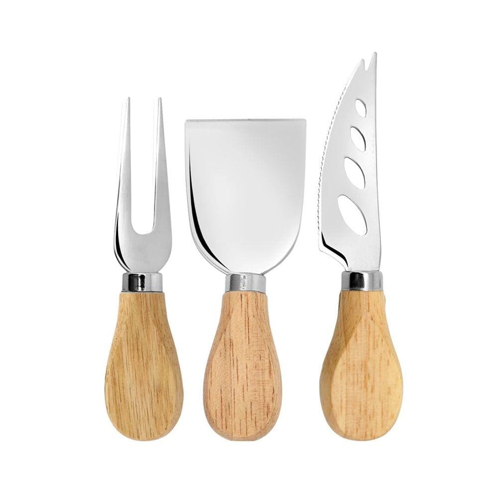 Kit De Utensílios Para Queijo Faca Espátula e Garfo Inox