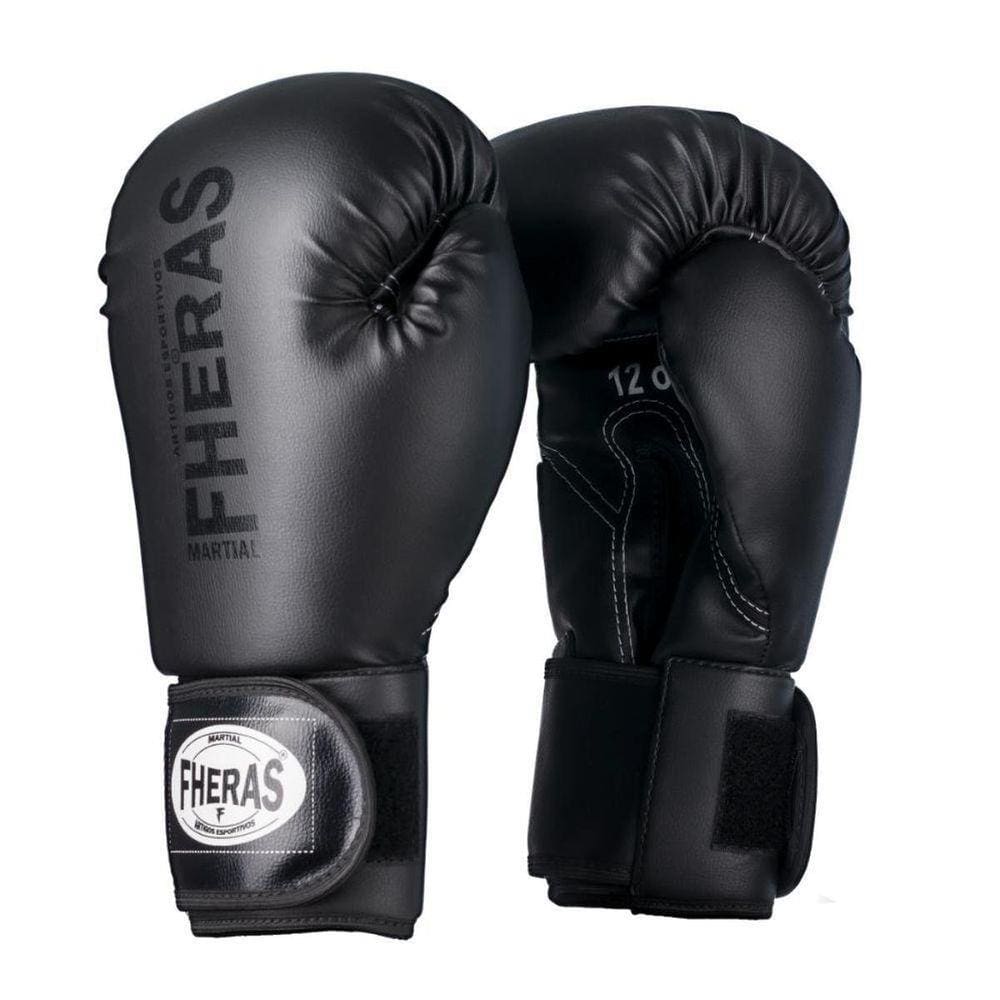 Luva de Boxe / Muay Thai Fheras Pro All Black 