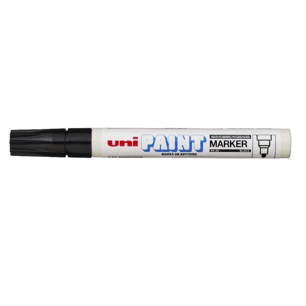Caneta Permanente Uni Paint Px 20 Preta Industrial - Uniball