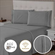 Jogo de Lençol 400 Fios Toque Suave e Macio Ponto Palito Cama Casal 3 Peças Casa Dona