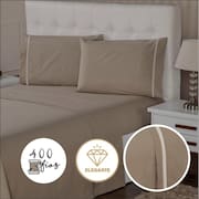 Jogo de Lençol 400 Fios Toque Suave e Macio Ponto Palito Cama Casal 3 Peças Casa Dona